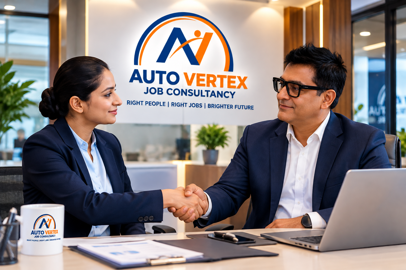 Automotive recruitment team consulting a candidate