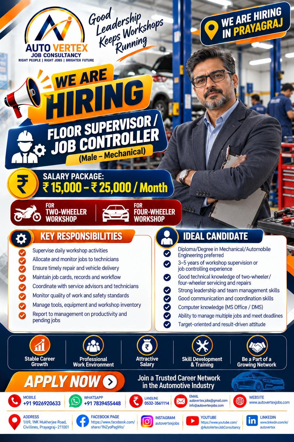 Workshop career opportunity