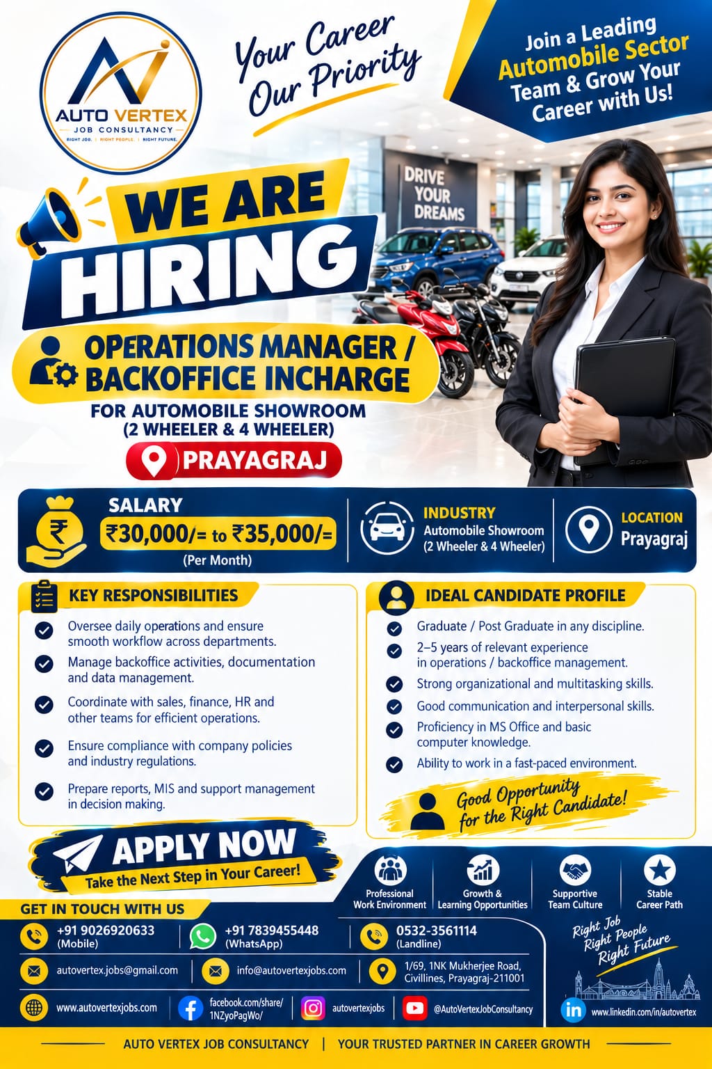 Showroom career opportunity